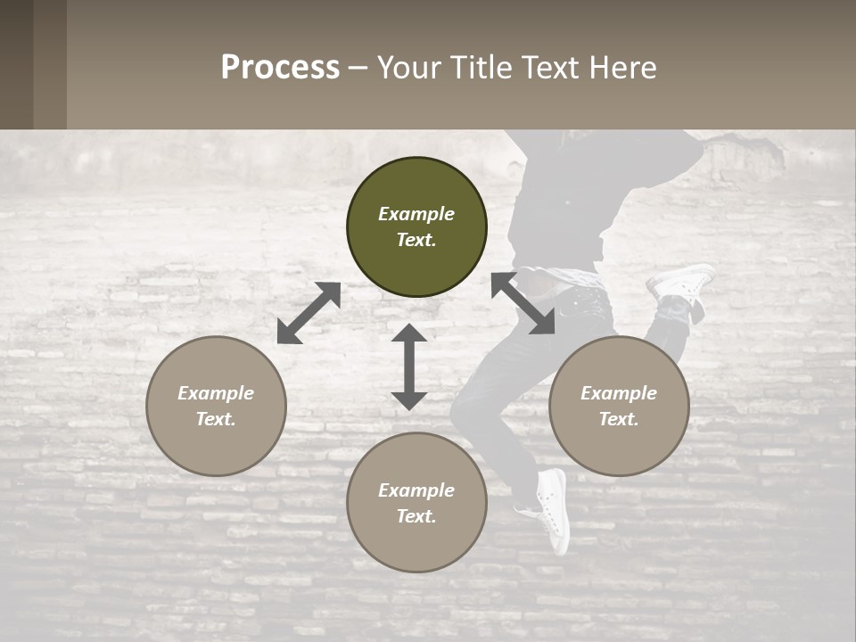 A Man Jumping In The Air With His Hands Up PowerPoint Template