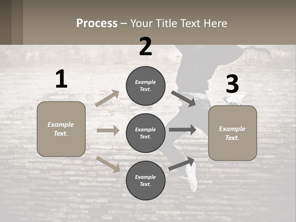 A Man Jumping In The Air With His Hands Up PowerPoint Template