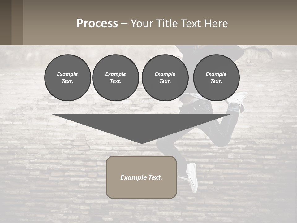 A Man Jumping In The Air With His Hands Up PowerPoint Template