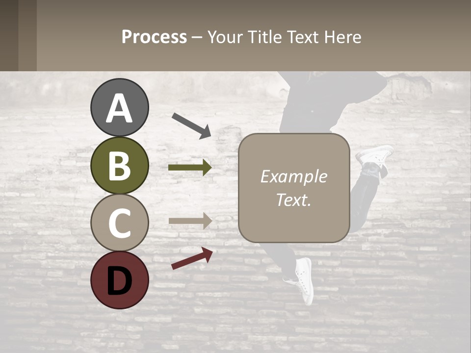 A Man Jumping In The Air With His Hands Up PowerPoint Template