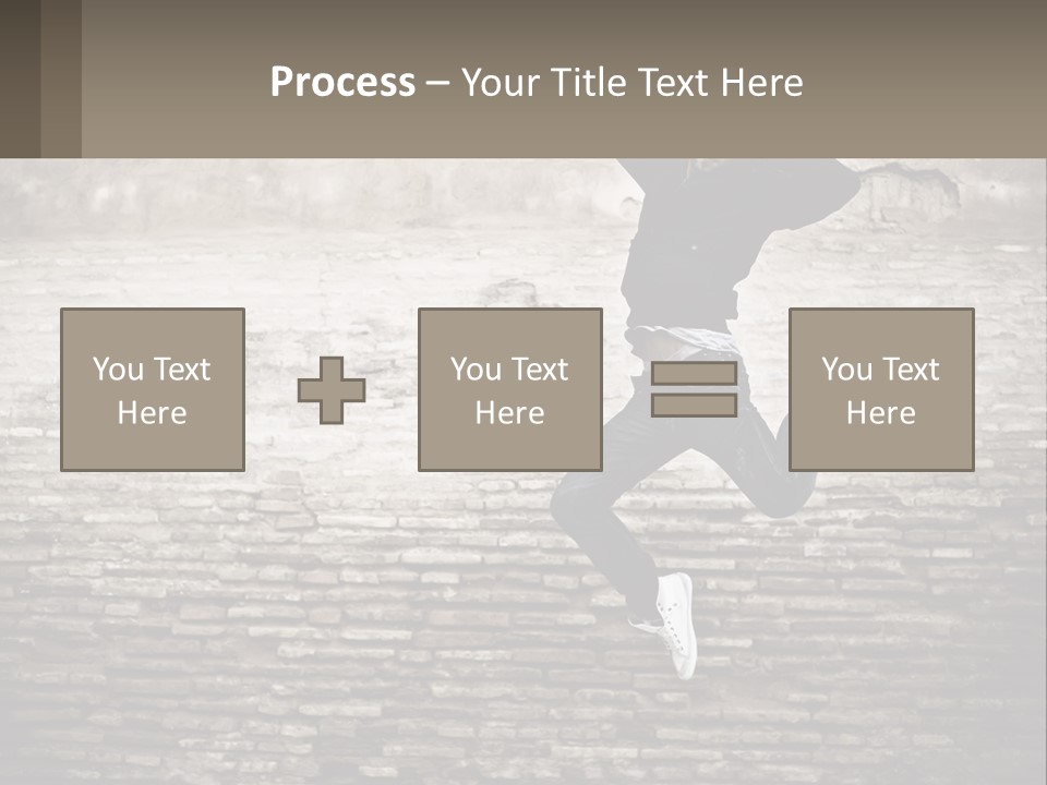 A Man Jumping In The Air With His Hands Up PowerPoint Template
