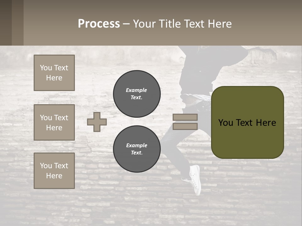 A Man Jumping In The Air With His Hands Up PowerPoint Template