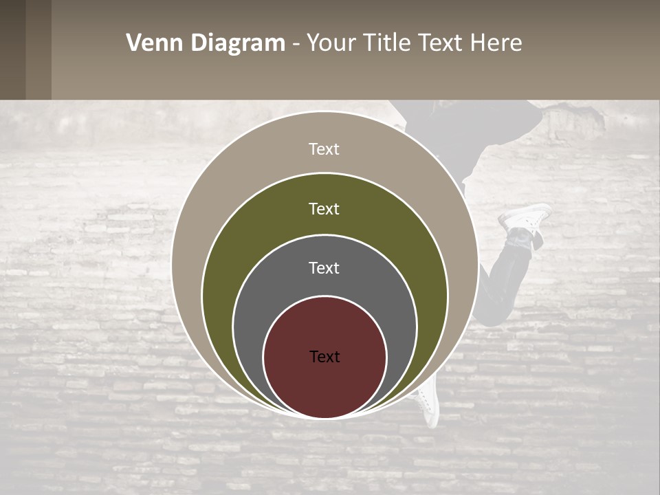 A Man Jumping In The Air With His Hands Up PowerPoint Template