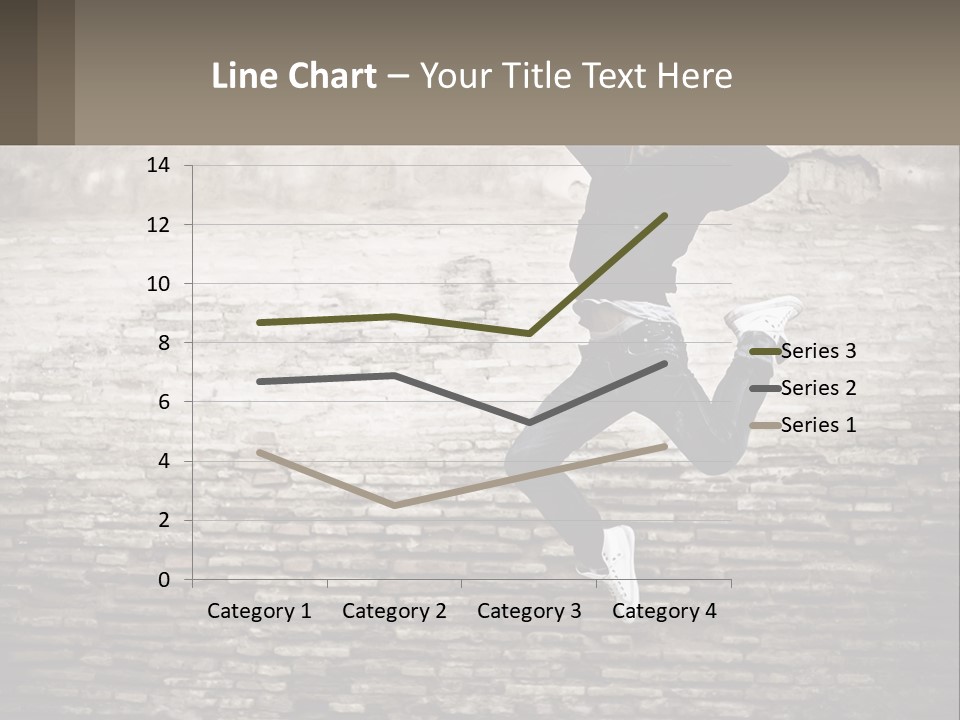 A Man Jumping In The Air With His Hands Up PowerPoint Template