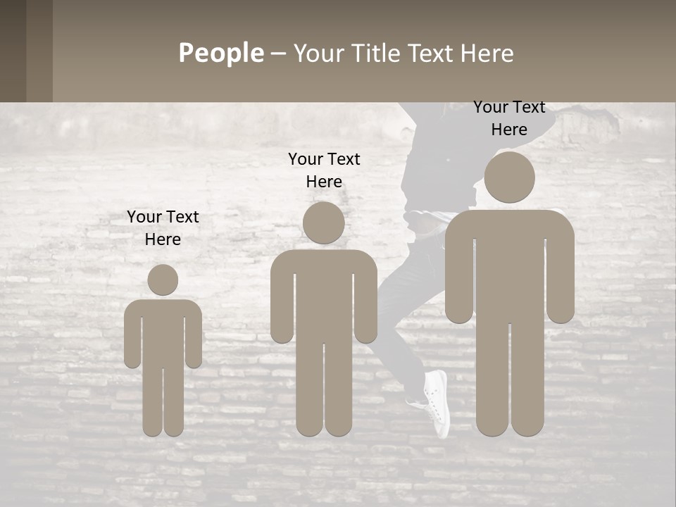 A Man Jumping In The Air With His Hands Up PowerPoint Template