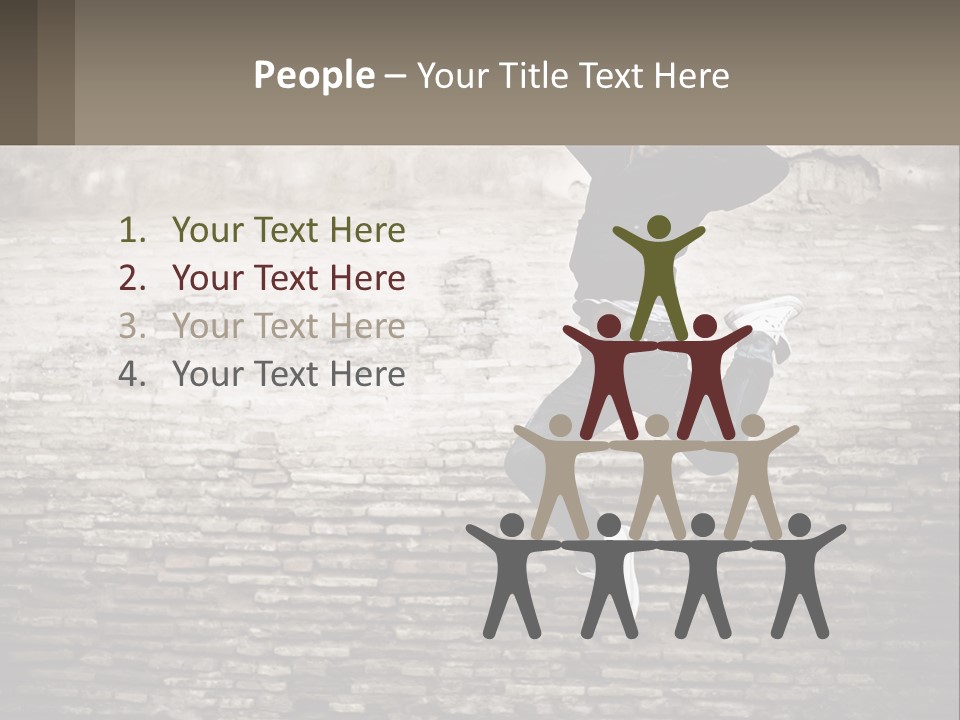 A Man Jumping In The Air With His Hands Up PowerPoint Template