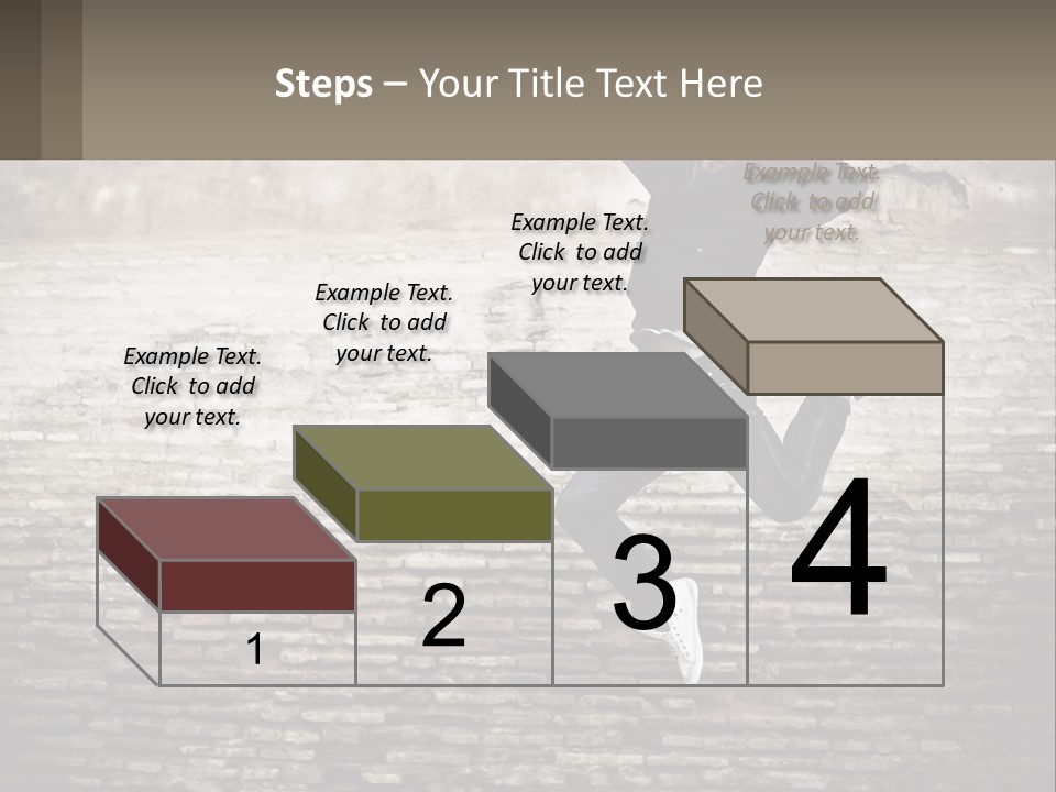 A Man Jumping In The Air With His Hands Up PowerPoint Template