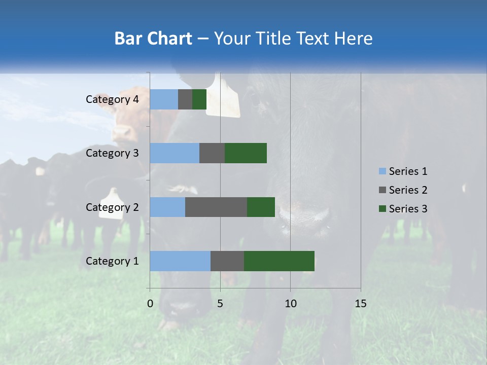 A Herd Of Cattle Standing On Top Of A Lush Green Field PowerPoint Template