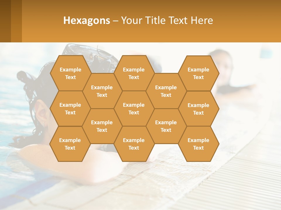 A Group Of Children In A Swimming Pool PowerPoint Template