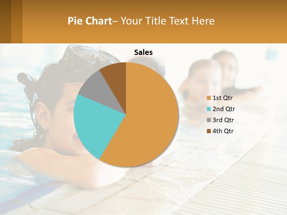 A Group Of Children In A Swimming Pool PowerPoint Template