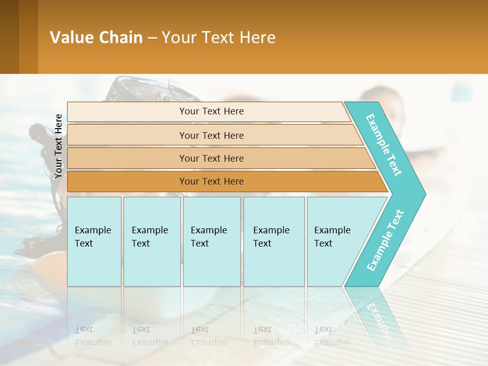 A Group Of Children In A Swimming Pool PowerPoint Template