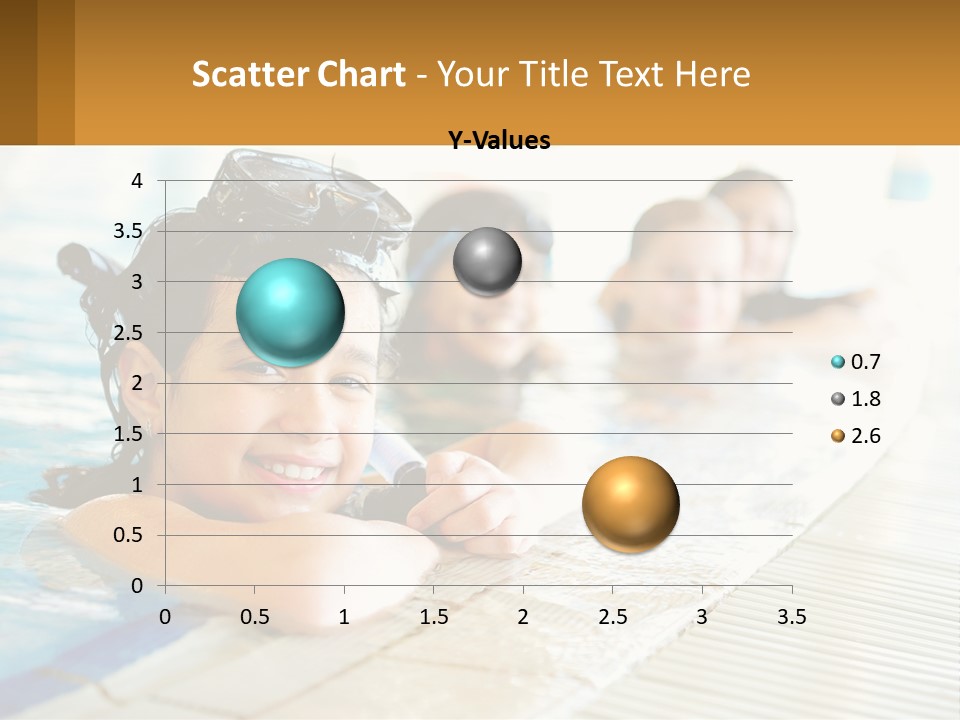 A Group Of Children In A Swimming Pool PowerPoint Template