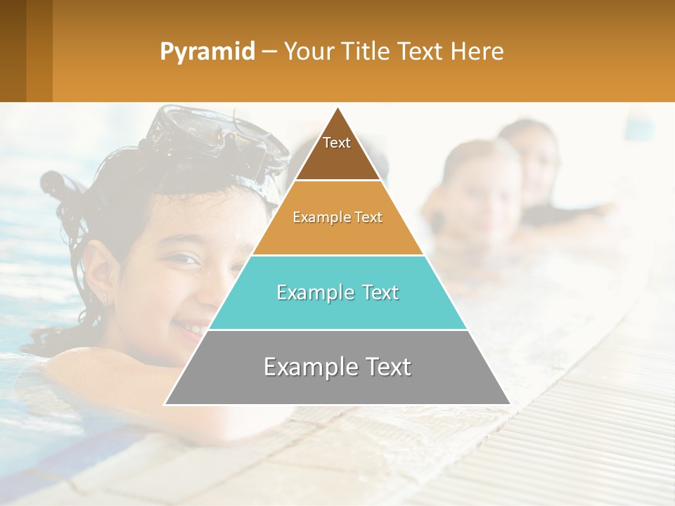 A Group Of Children In A Swimming Pool PowerPoint Template