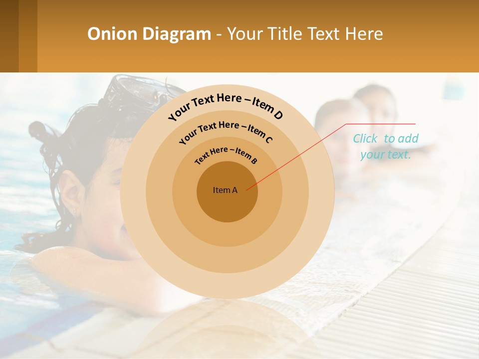 A Group Of Children In A Swimming Pool PowerPoint Template