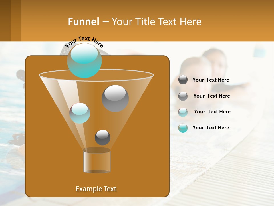 A Group Of Children In A Swimming Pool PowerPoint Template