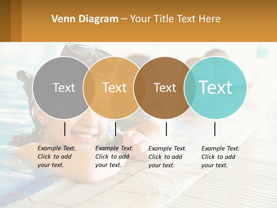 A Group Of Children In A Swimming Pool PowerPoint Template