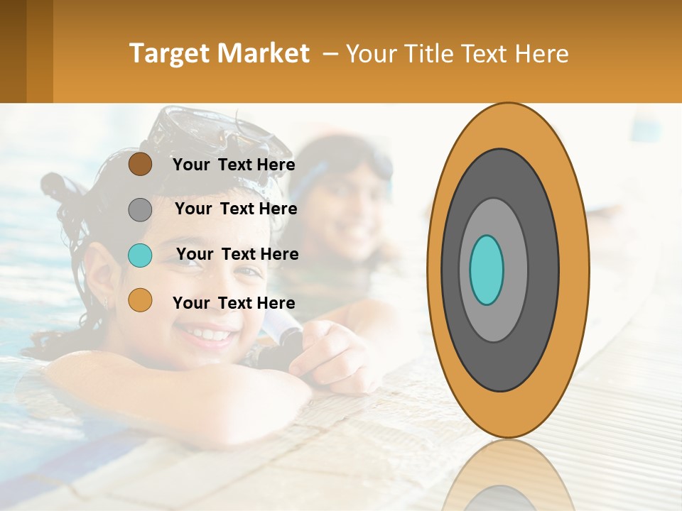 A Group Of Children In A Swimming Pool PowerPoint Template