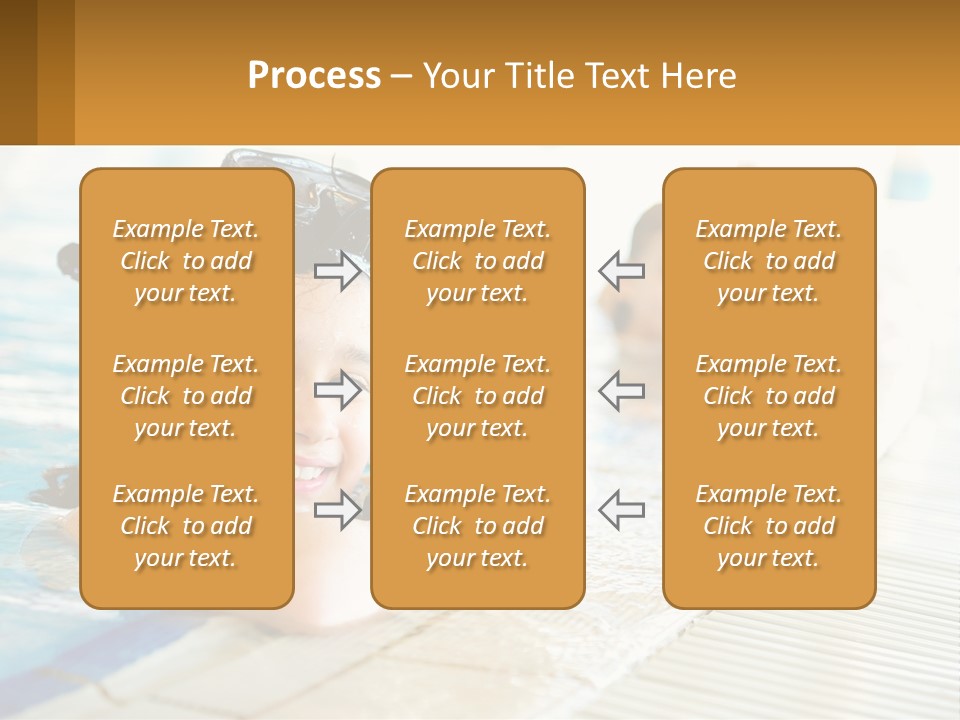 A Group Of Children In A Swimming Pool PowerPoint Template