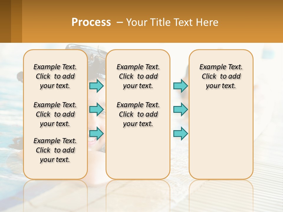 A Group Of Children In A Swimming Pool PowerPoint Template