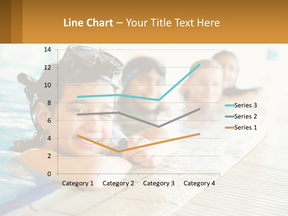 A Group Of Children In A Swimming Pool PowerPoint Template