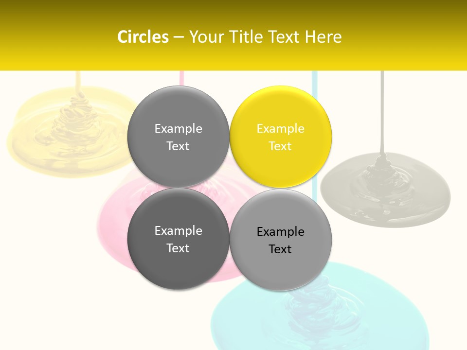 A Group Of Three Different Colored Lights Hanging From Strings PowerPoint Template