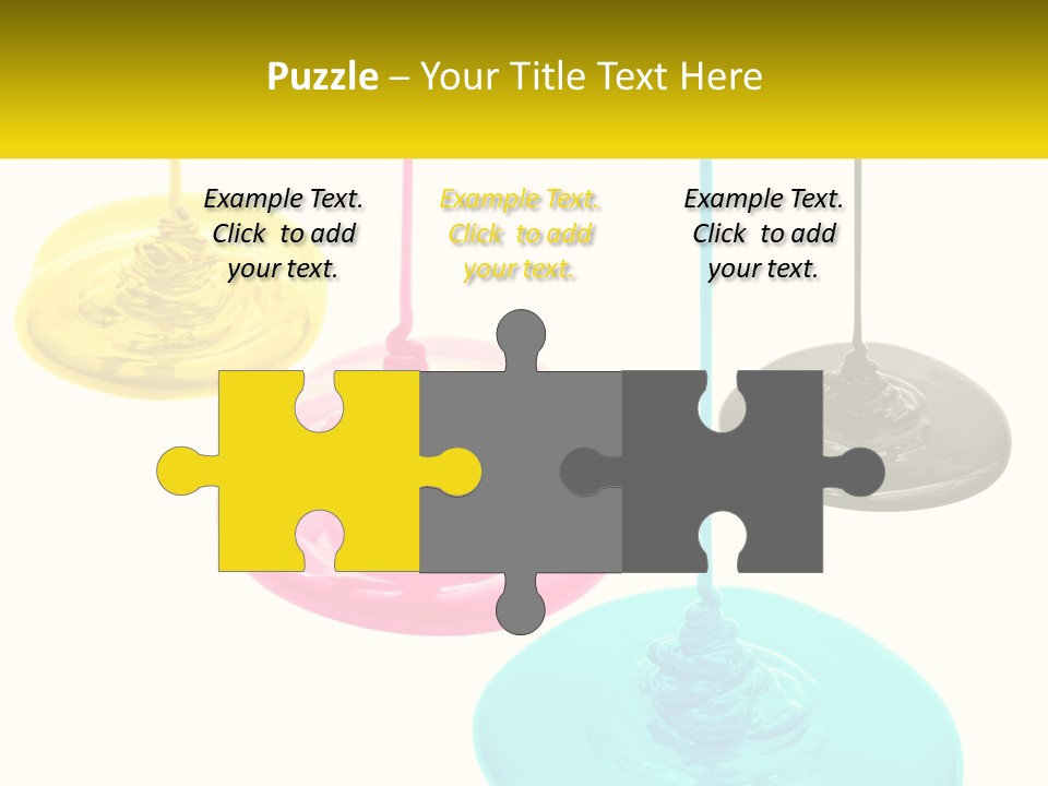 A Group Of Three Different Colored Lights Hanging From Strings PowerPoint Template