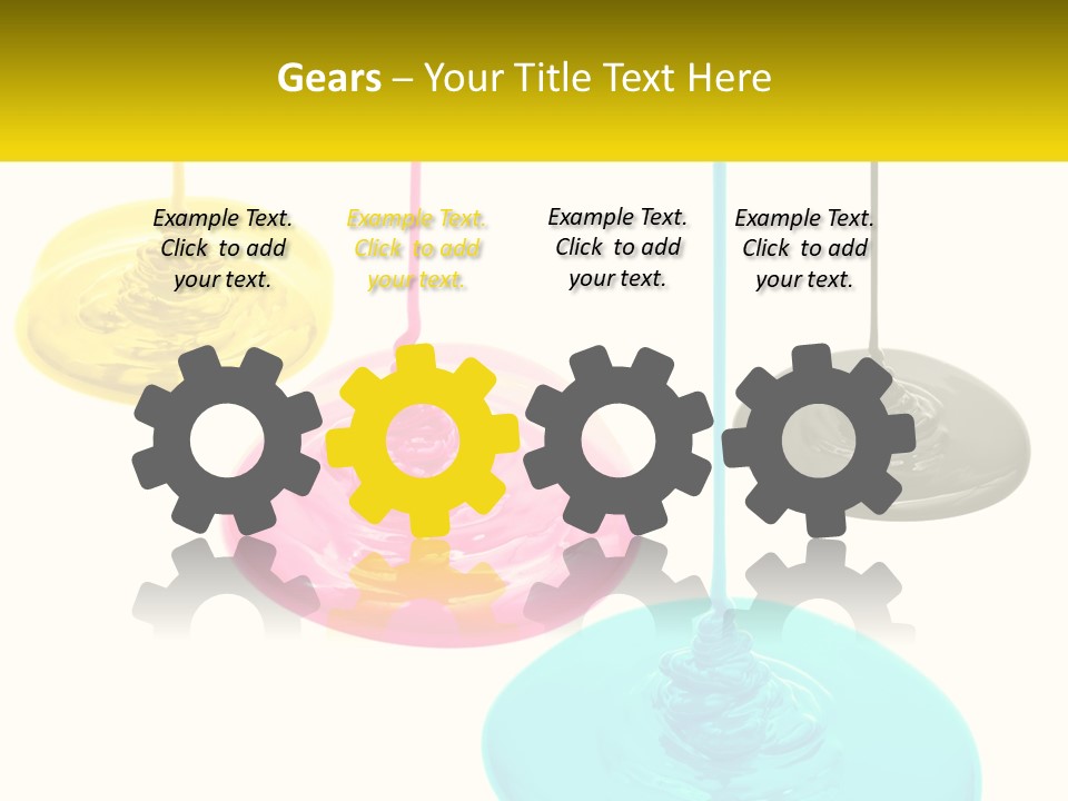 A Group Of Three Different Colored Lights Hanging From Strings PowerPoint Template