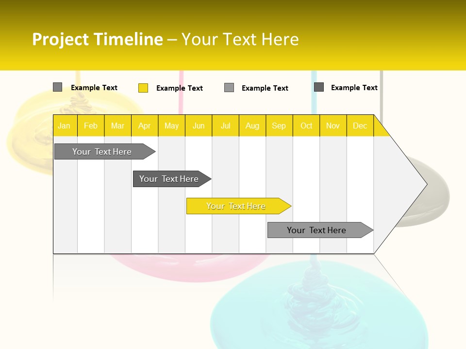 A Group Of Three Different Colored Lights Hanging From Strings PowerPoint Template