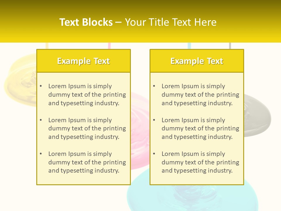 A Group Of Three Different Colored Lights Hanging From Strings PowerPoint Template