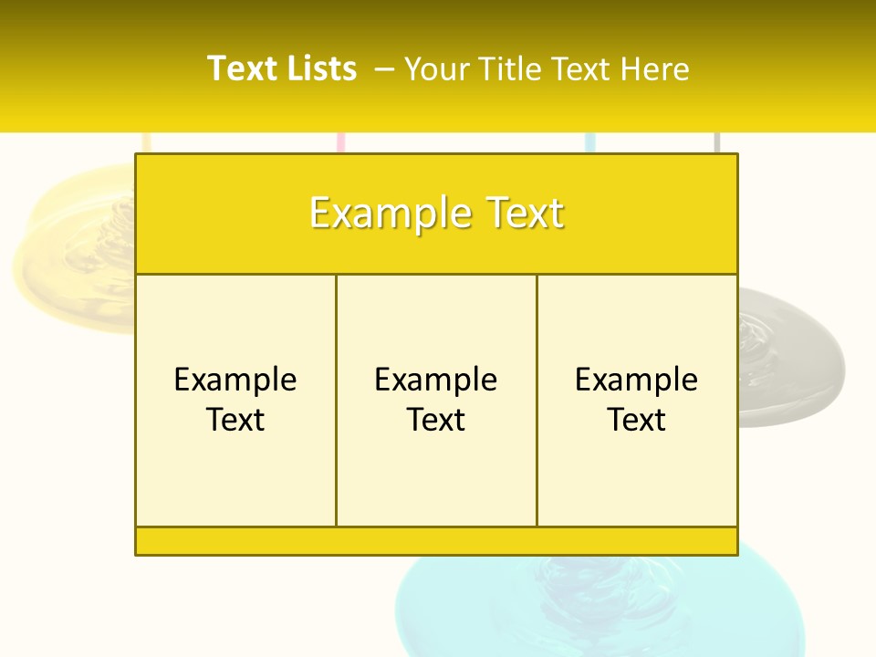 A Group Of Three Different Colored Lights Hanging From Strings PowerPoint Template