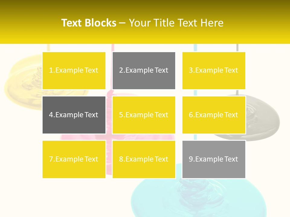 A Group Of Three Different Colored Lights Hanging From Strings PowerPoint Template