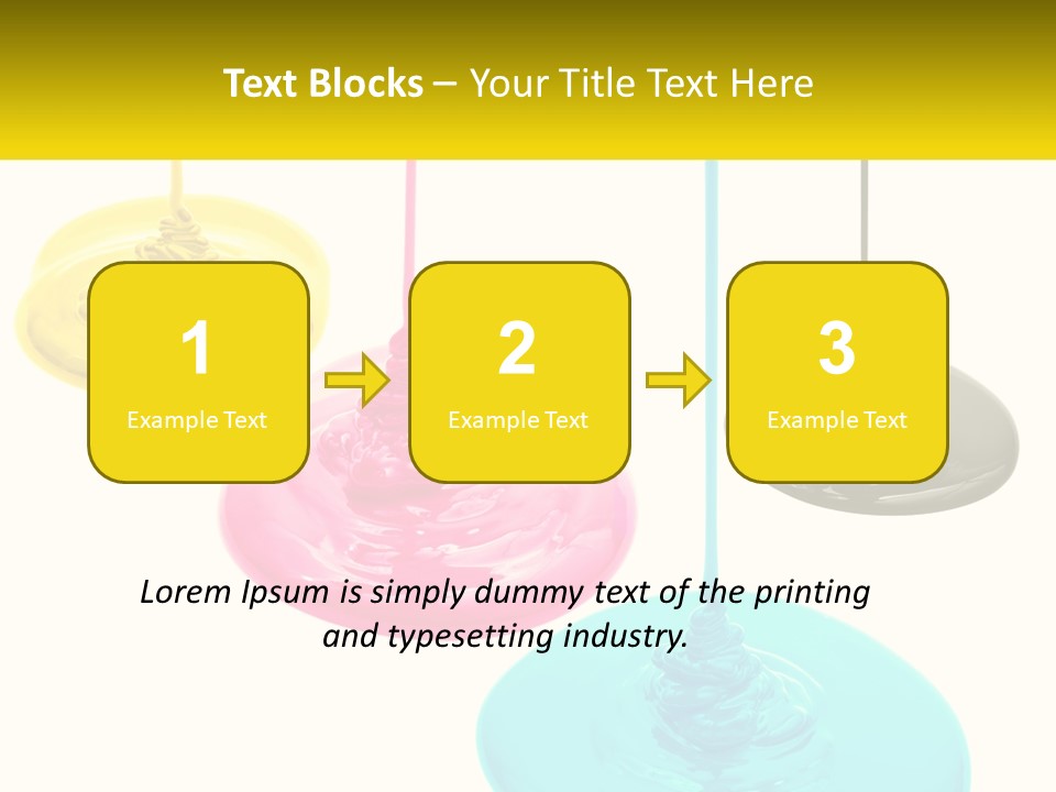 A Group Of Three Different Colored Lights Hanging From Strings PowerPoint Template