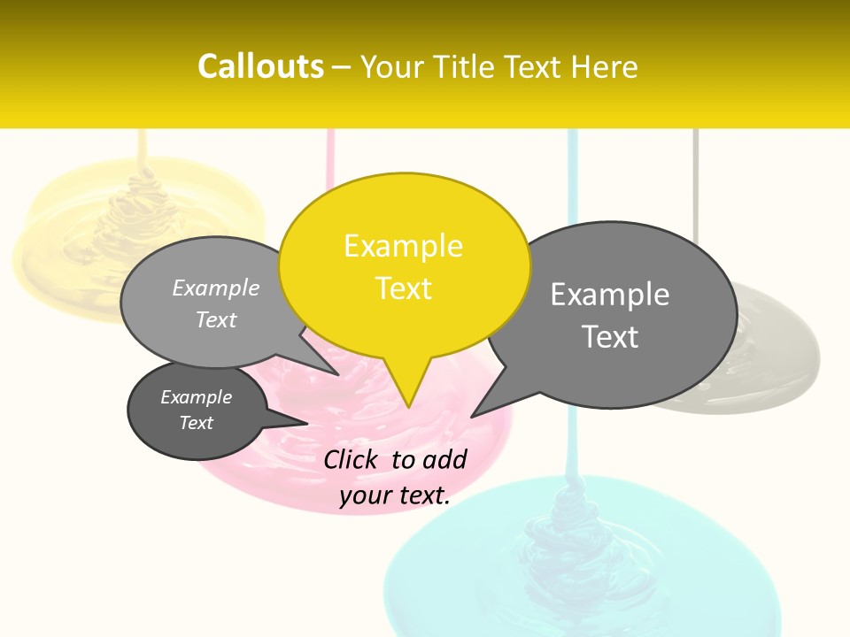 A Group Of Three Different Colored Lights Hanging From Strings PowerPoint Template