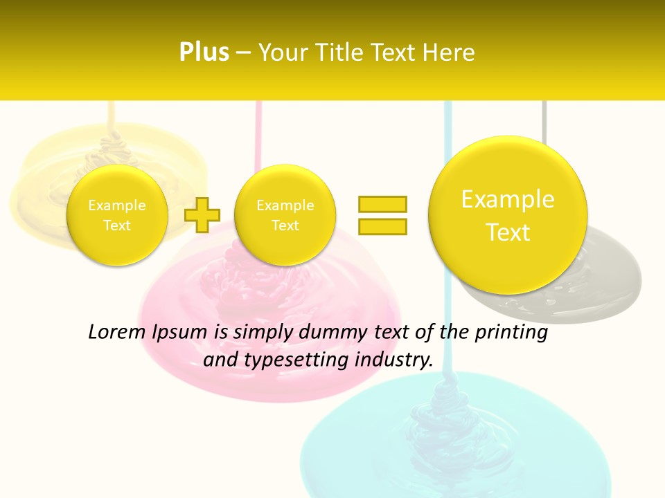 A Group Of Three Different Colored Lights Hanging From Strings PowerPoint Template