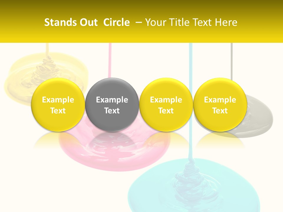 A Group Of Three Different Colored Lights Hanging From Strings PowerPoint Template