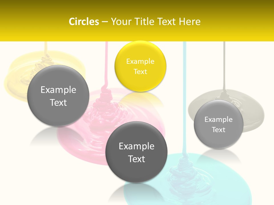 A Group Of Three Different Colored Lights Hanging From Strings PowerPoint Template