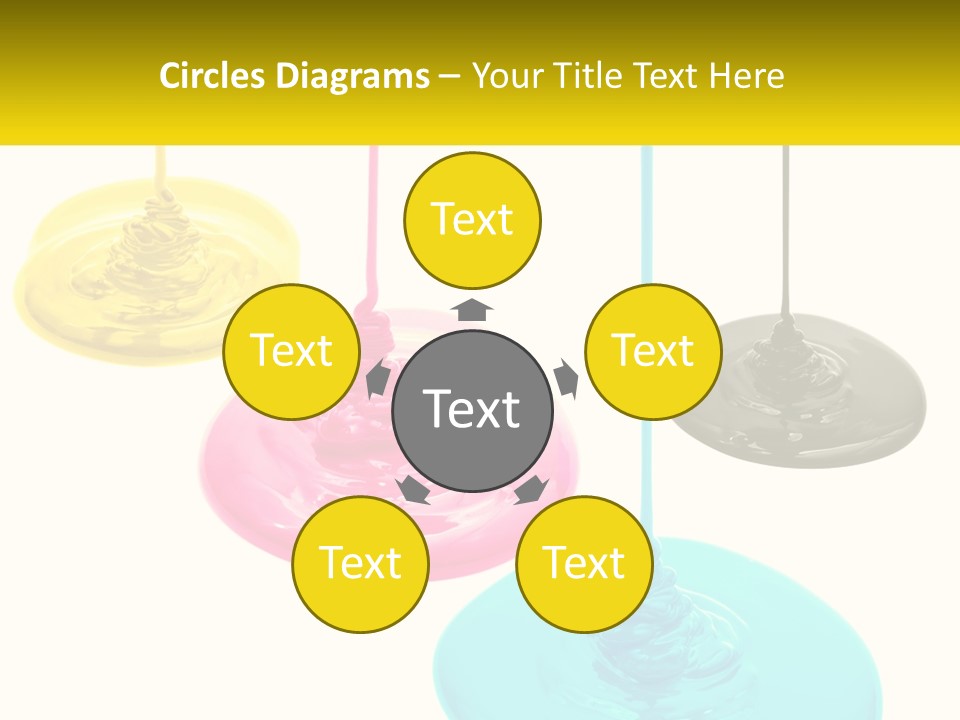 A Group Of Three Different Colored Lights Hanging From Strings PowerPoint Template