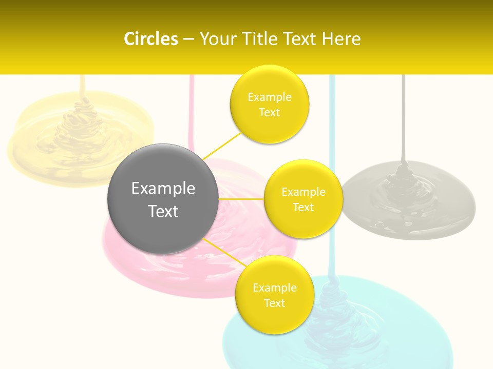 A Group Of Three Different Colored Lights Hanging From Strings PowerPoint Template