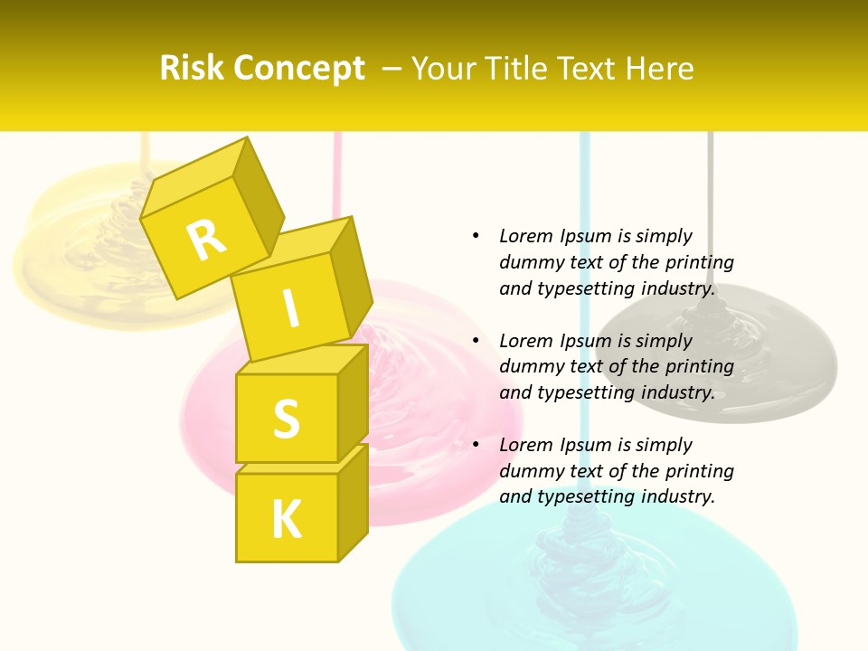 A Group Of Three Different Colored Lights Hanging From Strings PowerPoint Template