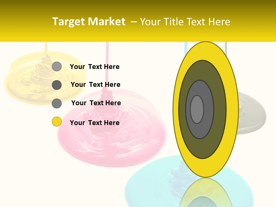 A Group Of Three Different Colored Lights Hanging From Strings PowerPoint Template