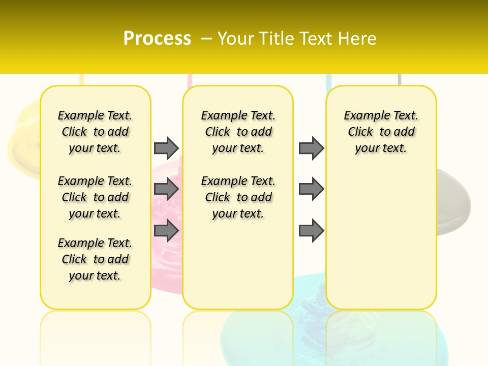 A Group Of Three Different Colored Lights Hanging From Strings PowerPoint Template