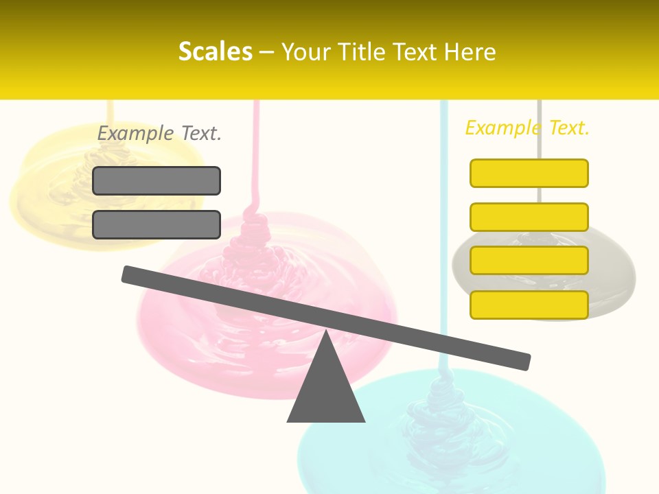 A Group Of Three Different Colored Lights Hanging From Strings PowerPoint Template