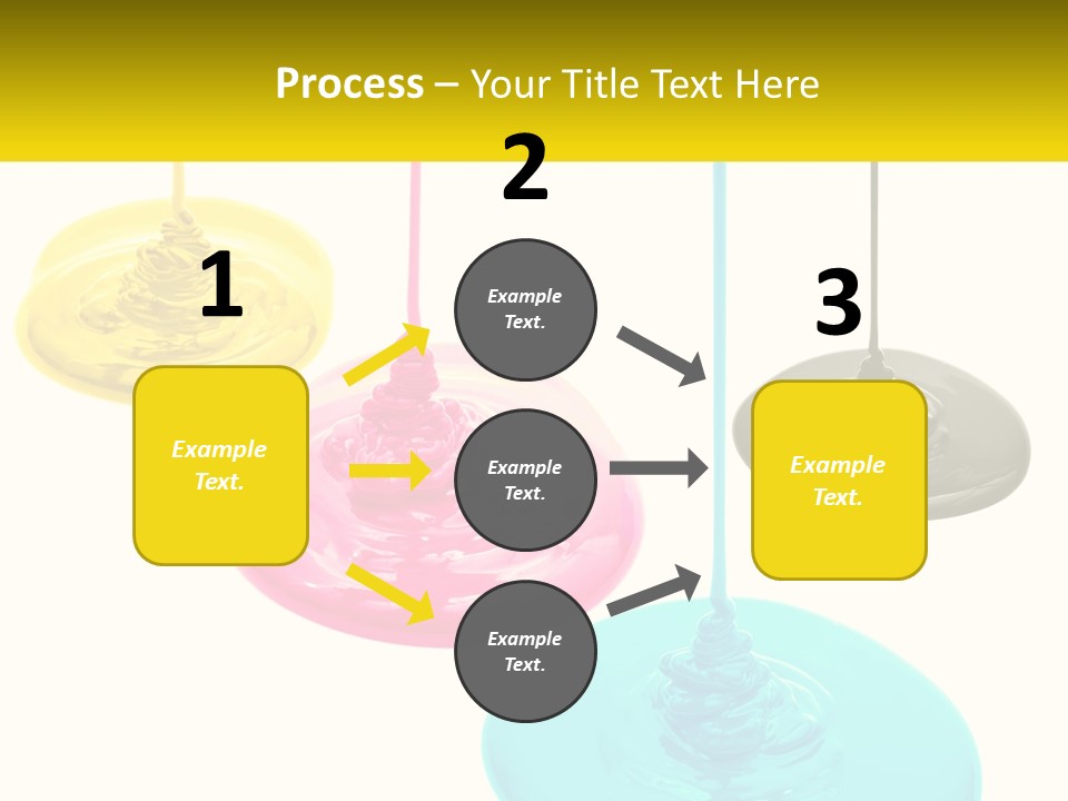 A Group Of Three Different Colored Lights Hanging From Strings PowerPoint Template