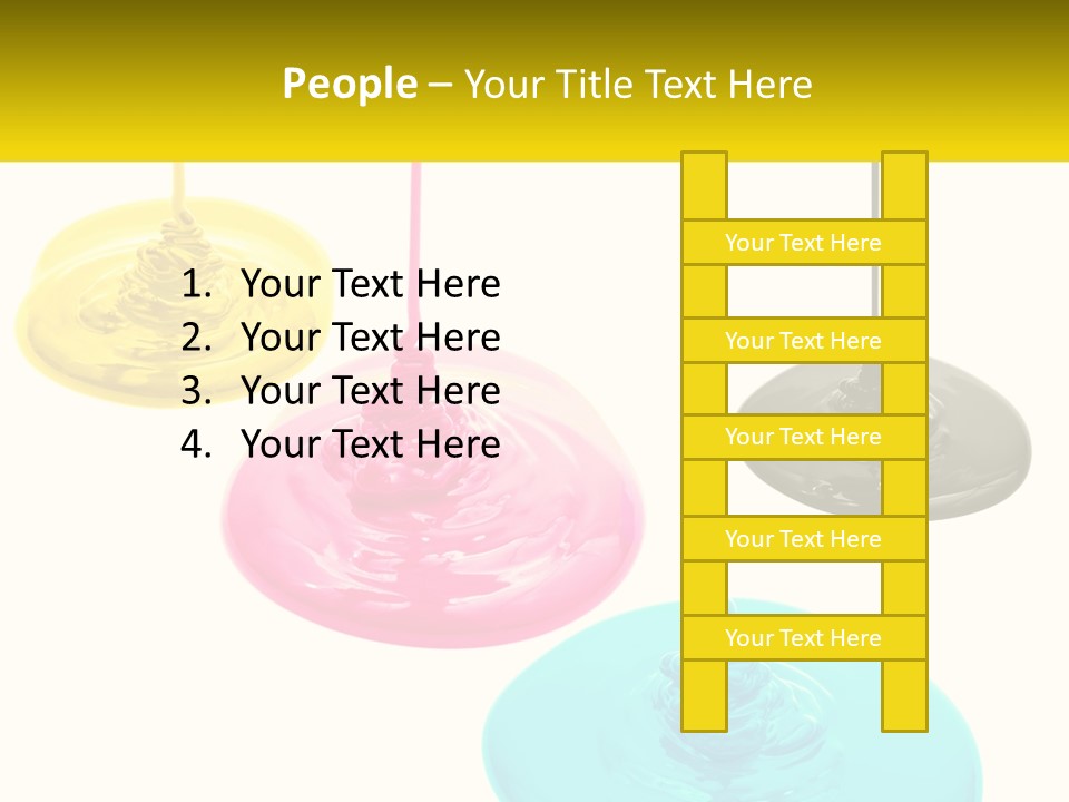 A Group Of Three Different Colored Lights Hanging From Strings PowerPoint Template