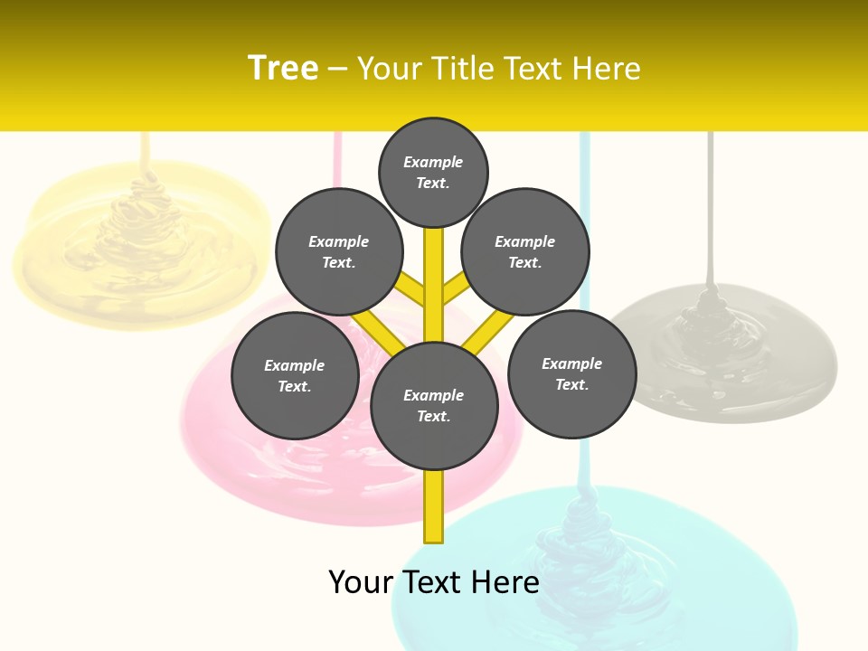 A Group Of Three Different Colored Lights Hanging From Strings PowerPoint Template