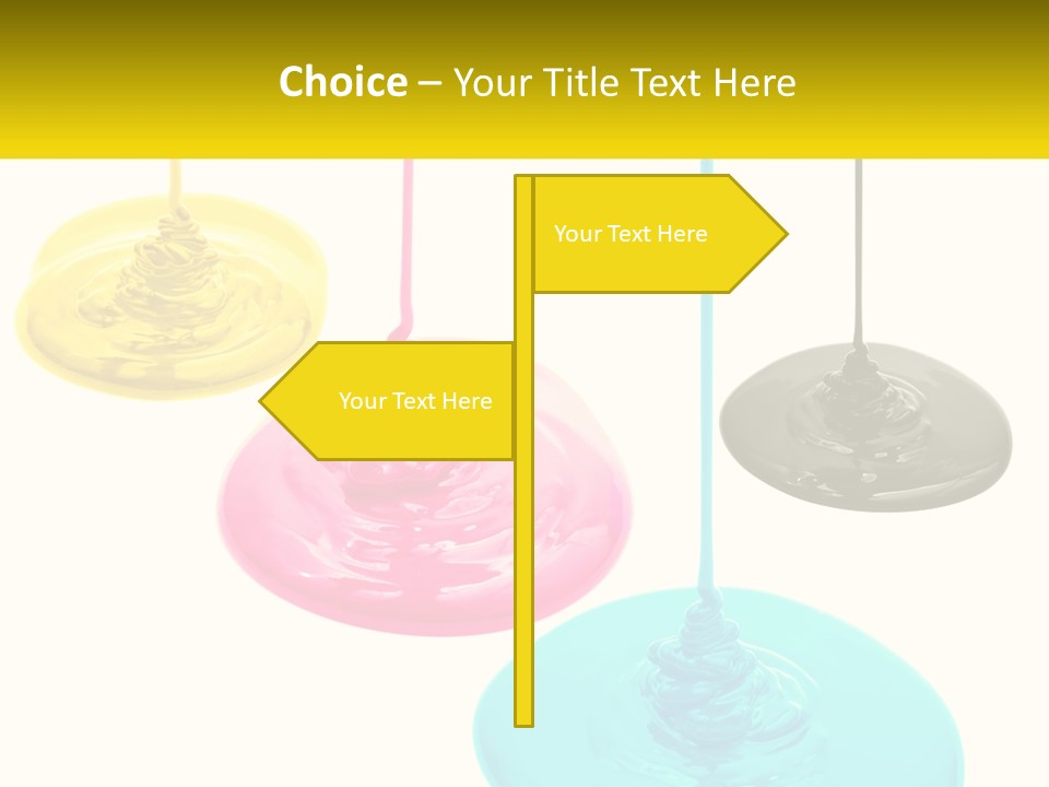 A Group Of Three Different Colored Lights Hanging From Strings PowerPoint Template