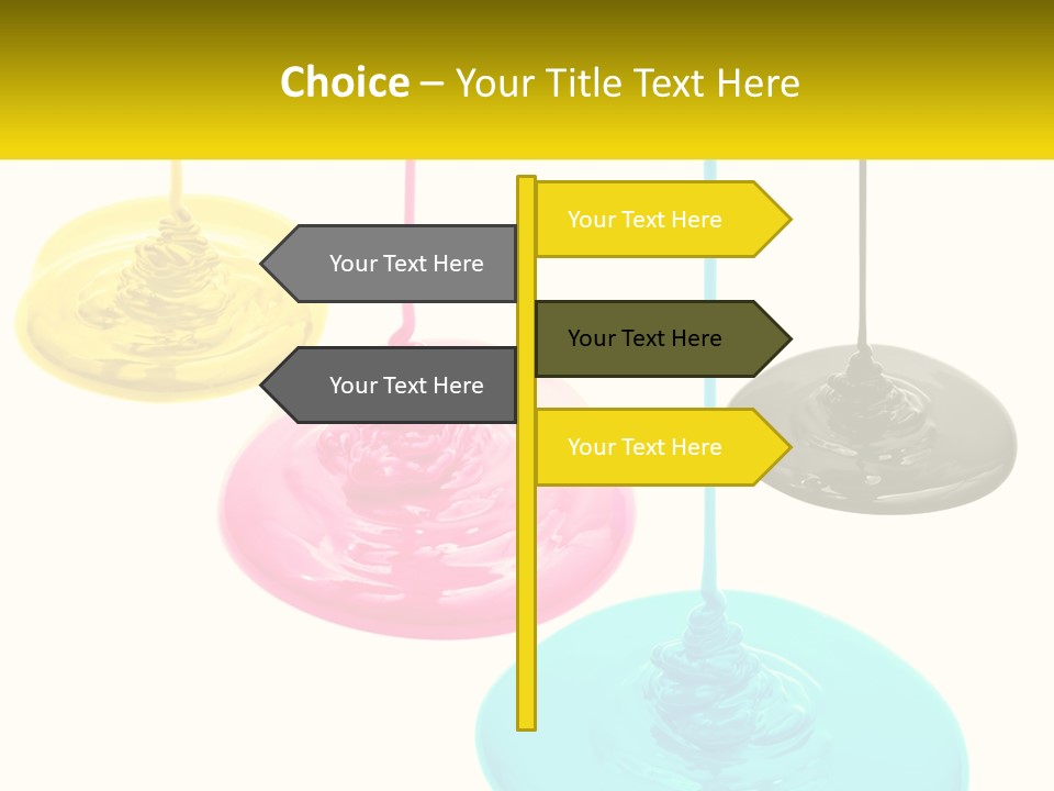 A Group Of Three Different Colored Lights Hanging From Strings PowerPoint Template