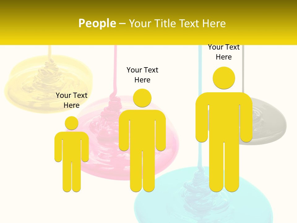 A Group Of Three Different Colored Lights Hanging From Strings PowerPoint Template