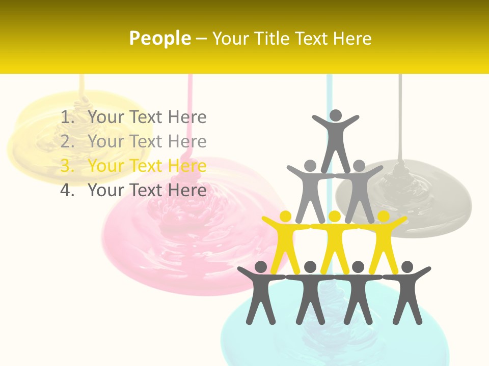 A Group Of Three Different Colored Lights Hanging From Strings PowerPoint Template