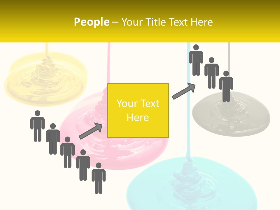 A Group Of Three Different Colored Lights Hanging From Strings PowerPoint Template